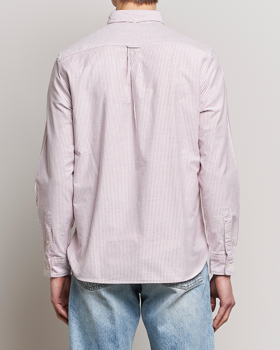 Uomini | Camicie | BEAMS PLUS | Oxford Button Down Shirt Wine Stripe