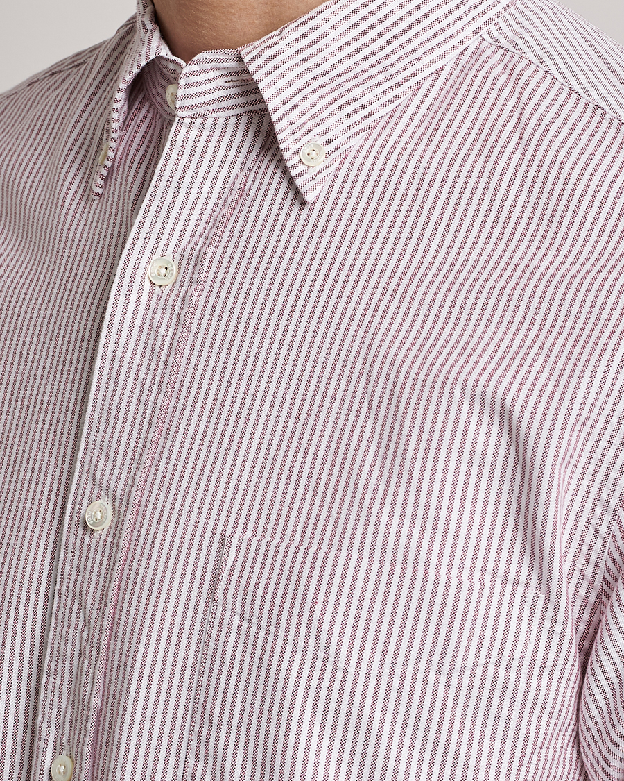 Uomini | Camicie | BEAMS PLUS | Oxford Button Down Shirt Wine Stripe