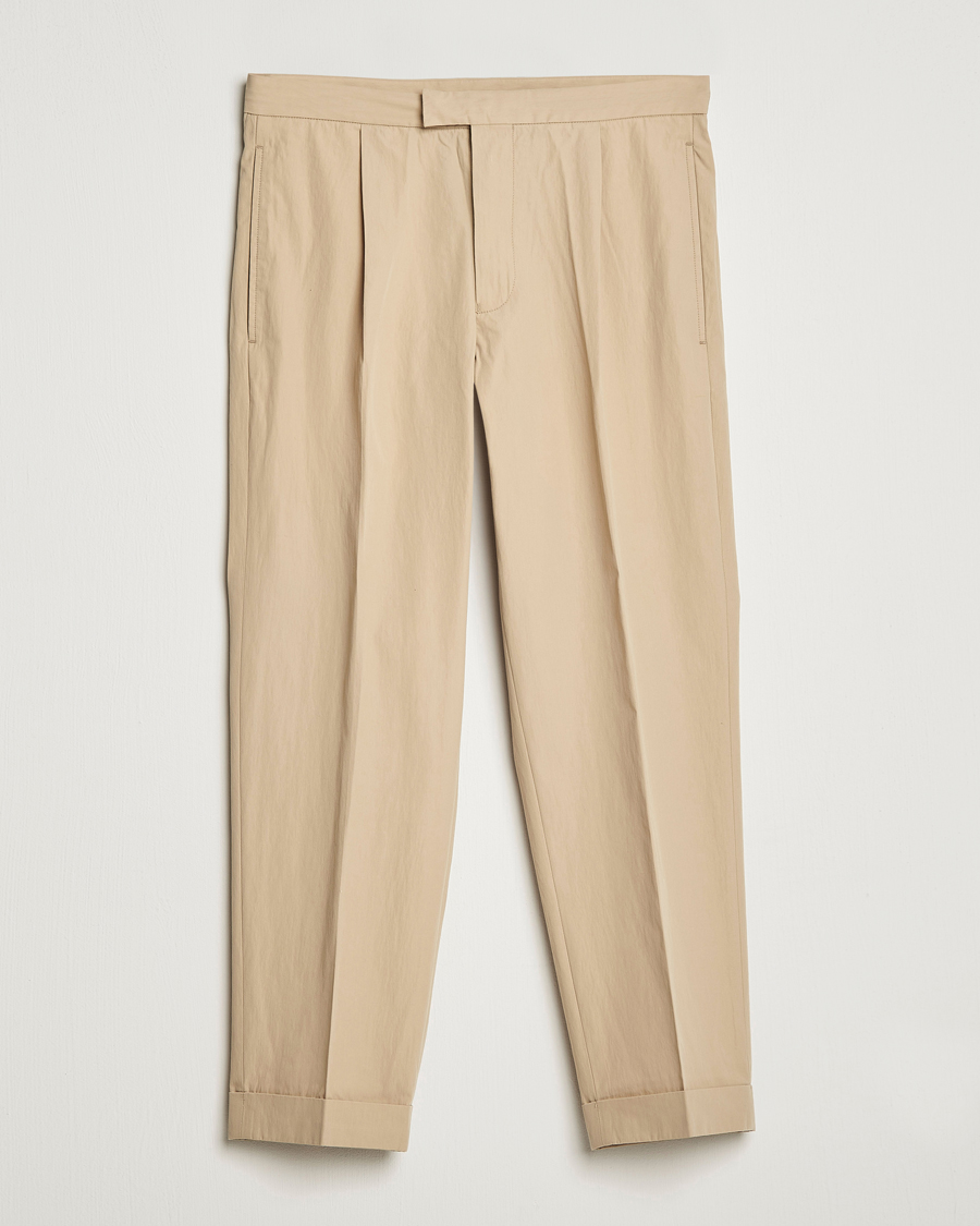 Uomini | Pantaloni | BEAMS PLUS | Comfort Cloth Travel Trousers Beige