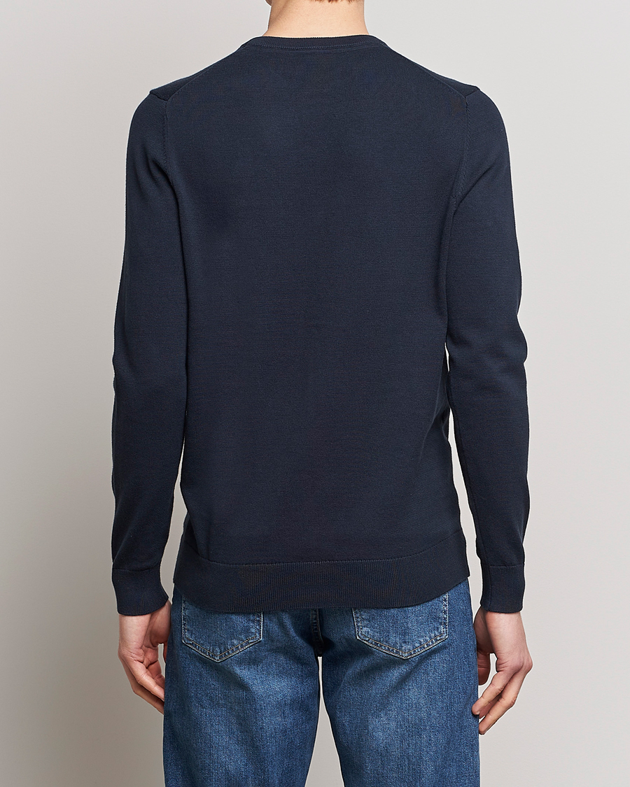Uomini | Maglieria | Lyle & Scott | Crew Neck Cotton Sweater Dark Navy
