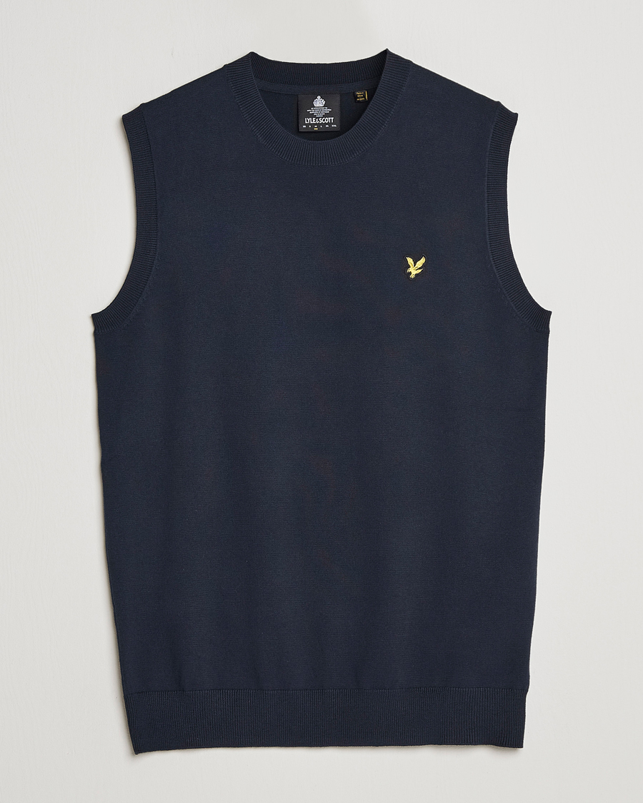 Uomini | Maglieria | Lyle & Scott | Cotton Vest Dark Navy