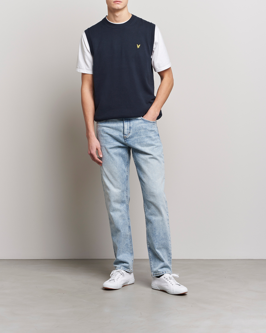 Uomini | Maglieria | Lyle & Scott | Cotton Vest Dark Navy