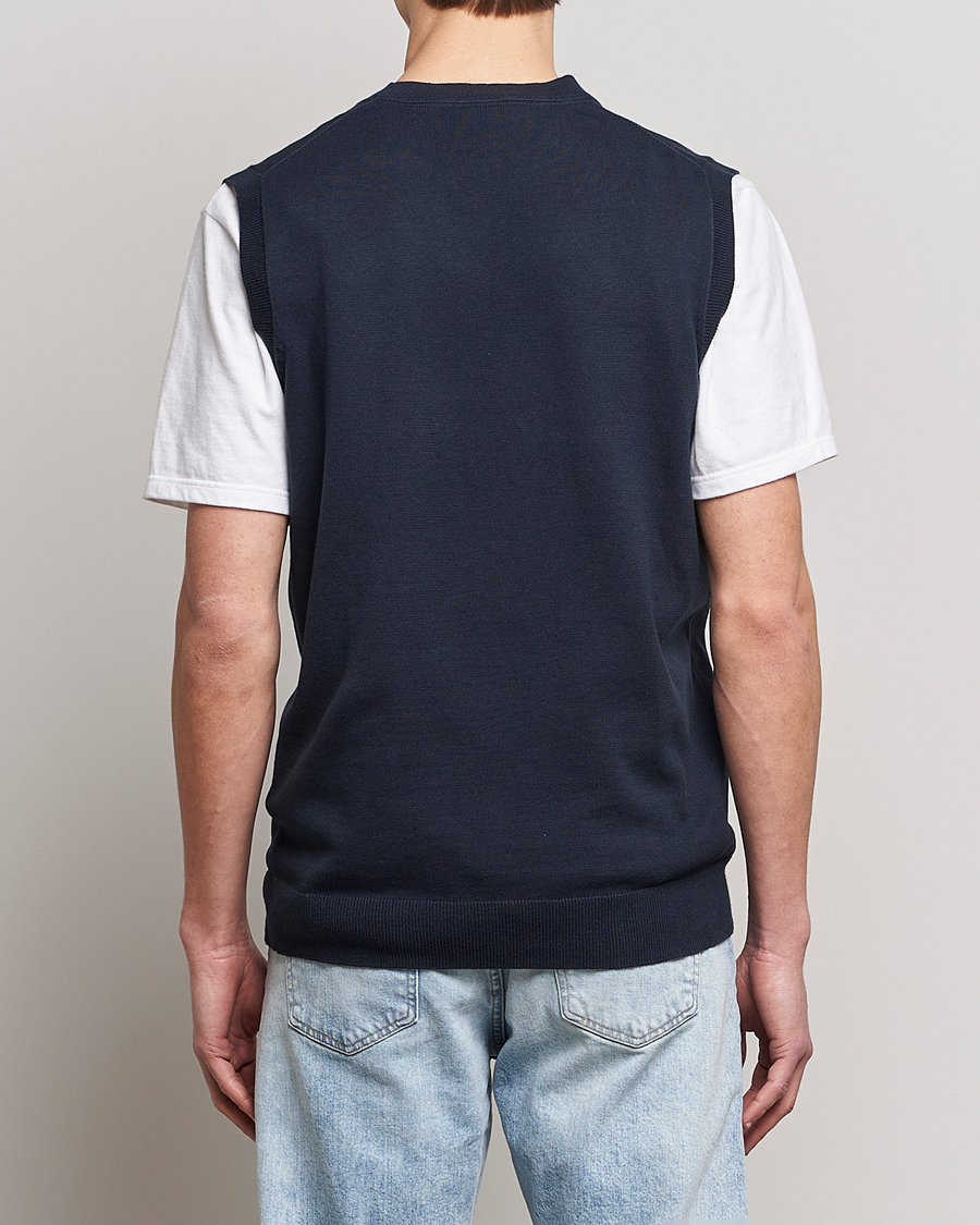 Uomini | Maglieria | Lyle & Scott | Cotton Vest Dark Navy