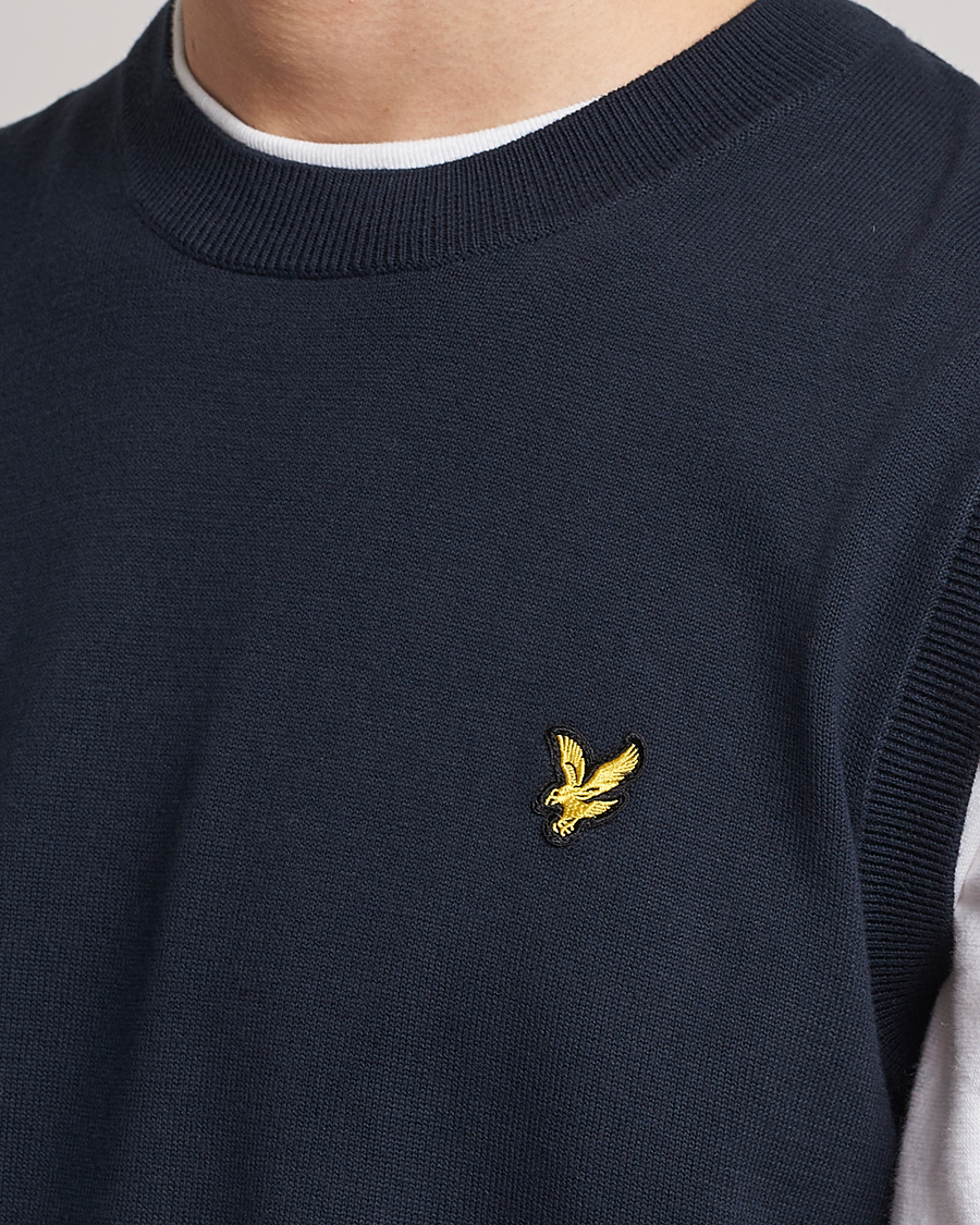 Uomini | Maglieria | Lyle & Scott | Cotton Vest Dark Navy