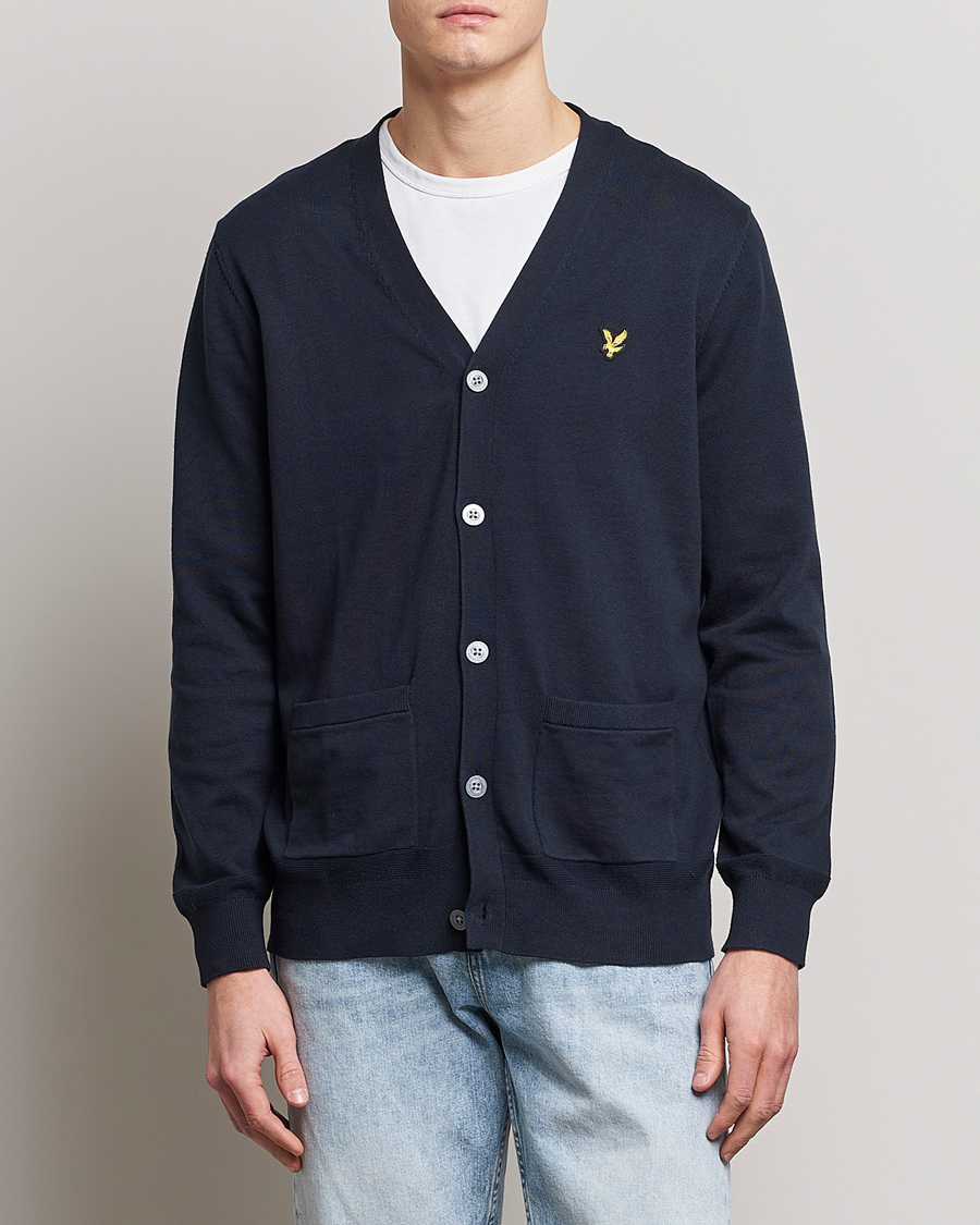 Uomini | Maglieria | Lyle & Scott | Cotton Cardigan Dark Navy