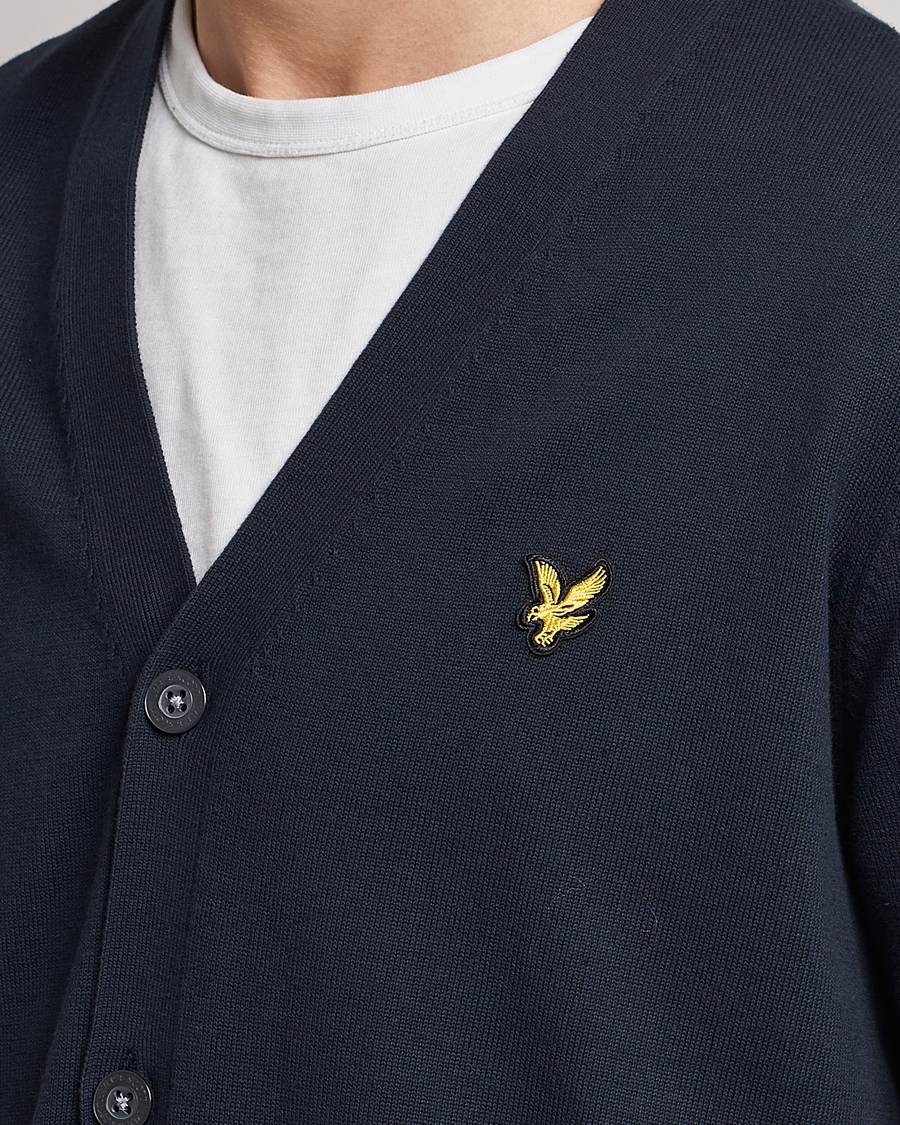 Uomini | Maglieria | Lyle & Scott | Cotton Cardigan Dark Navy