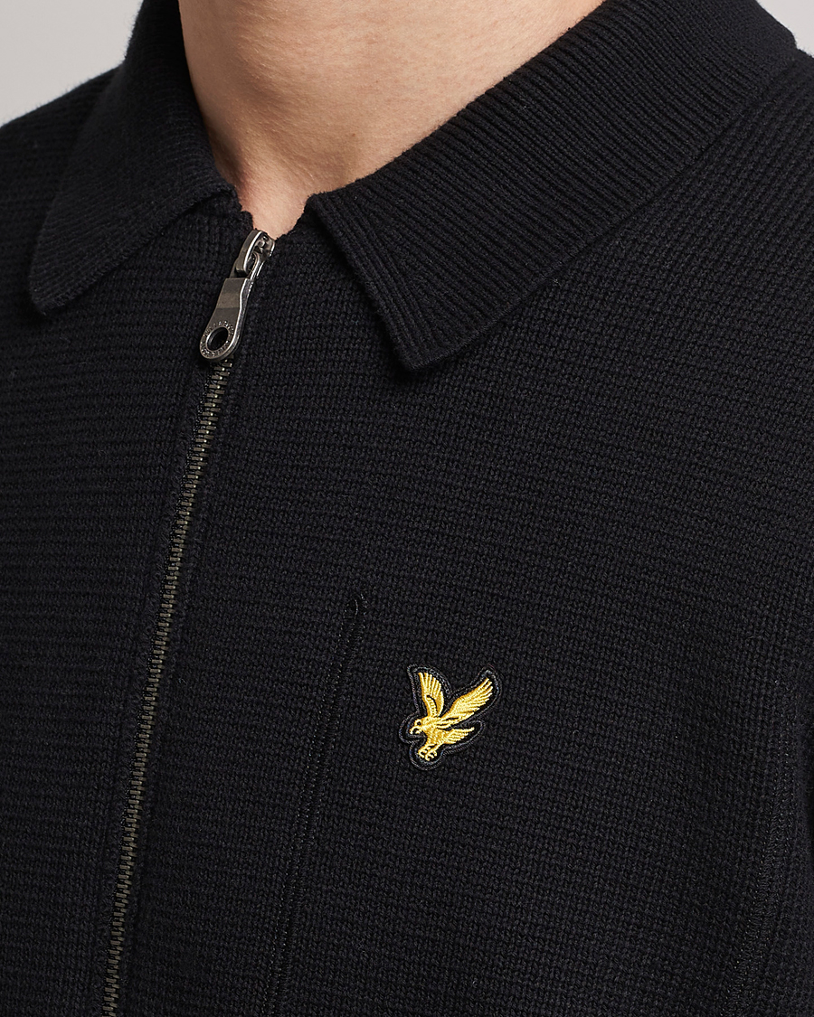 Uomini | Maglieria | Lyle & Scott | Milano Full Zip Sweater Black