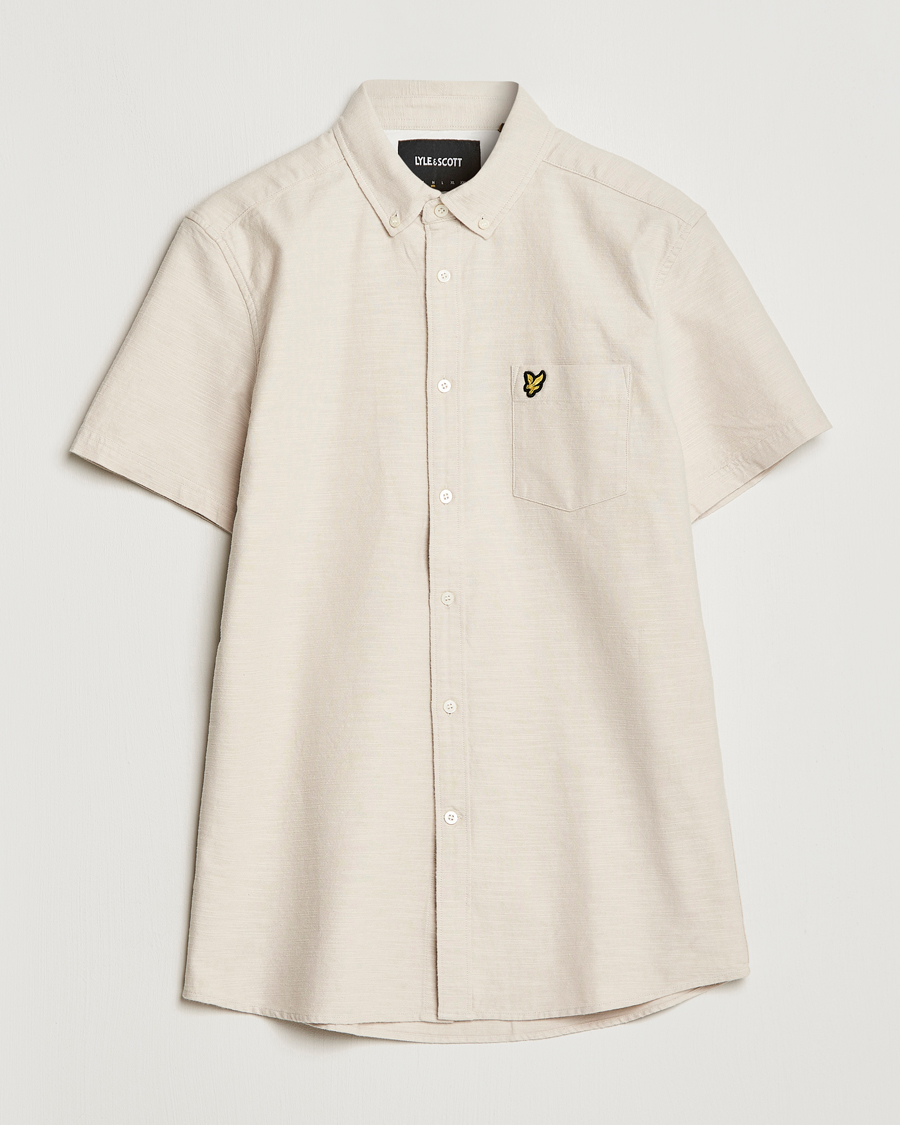 Uomini | Camicie | Lyle & Scott | Cotton Slub Short Sleeve Shirt Cove