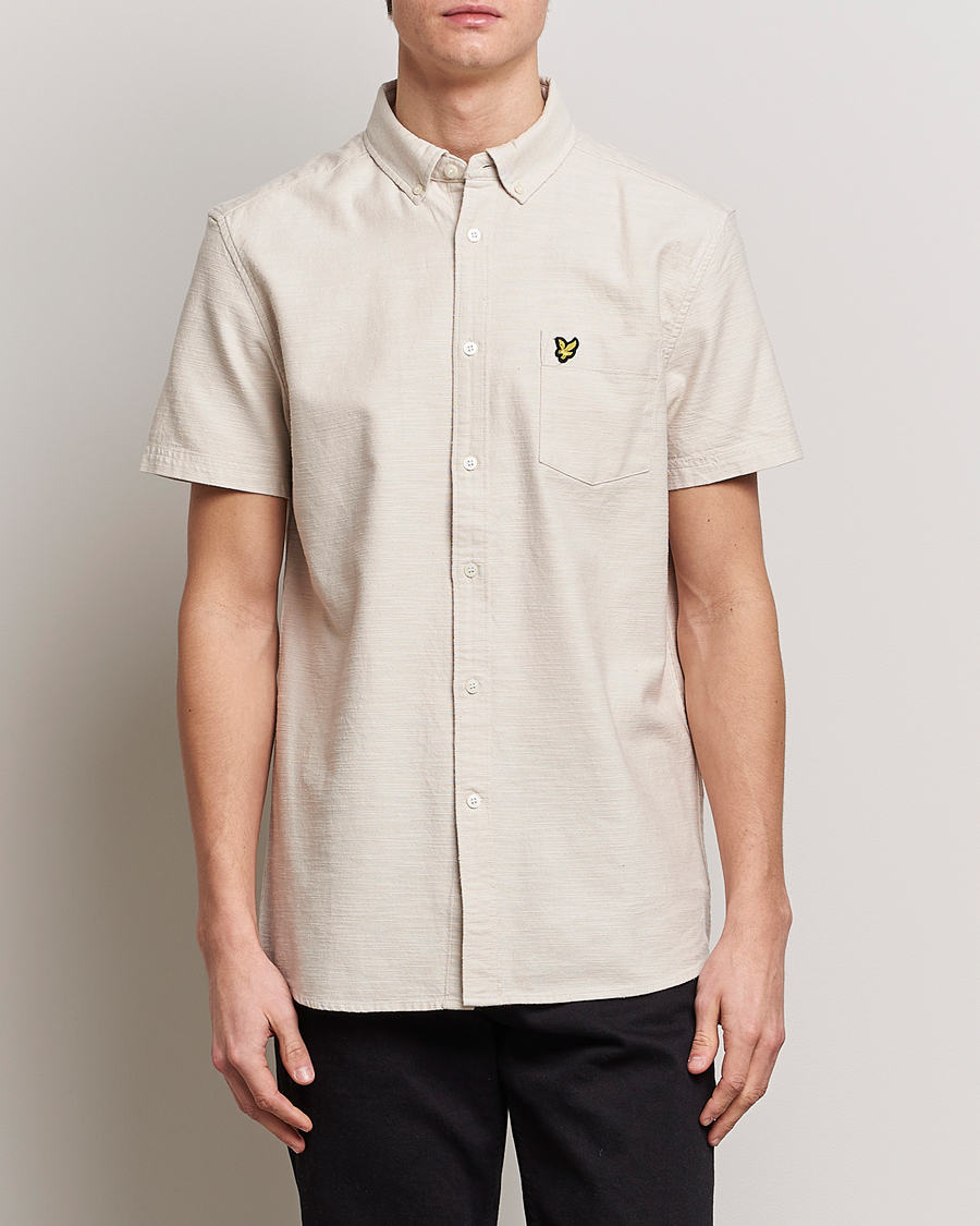 Uomini | Camicie | Lyle & Scott | Cotton Slub Short Sleeve Shirt Cove