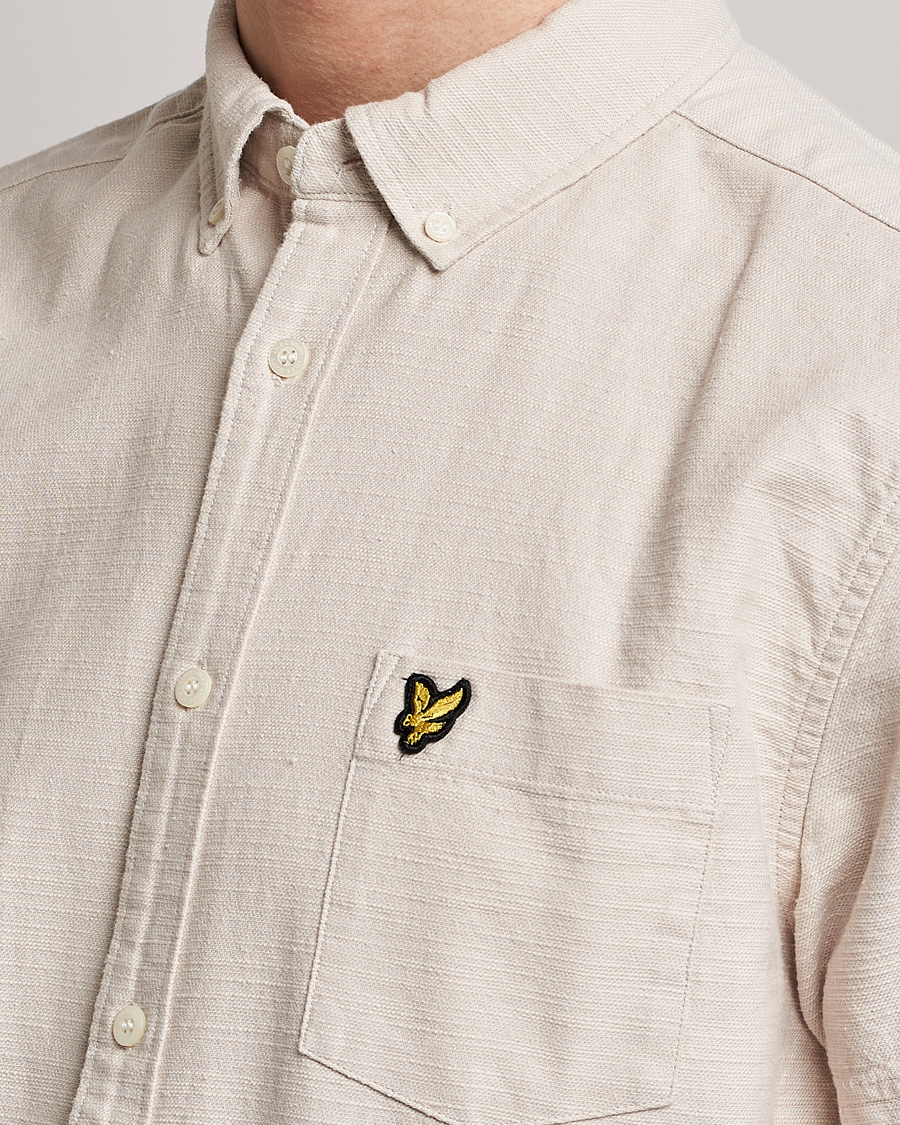 Uomini | Camicie | Lyle & Scott | Cotton Slub Short Sleeve Shirt Cove