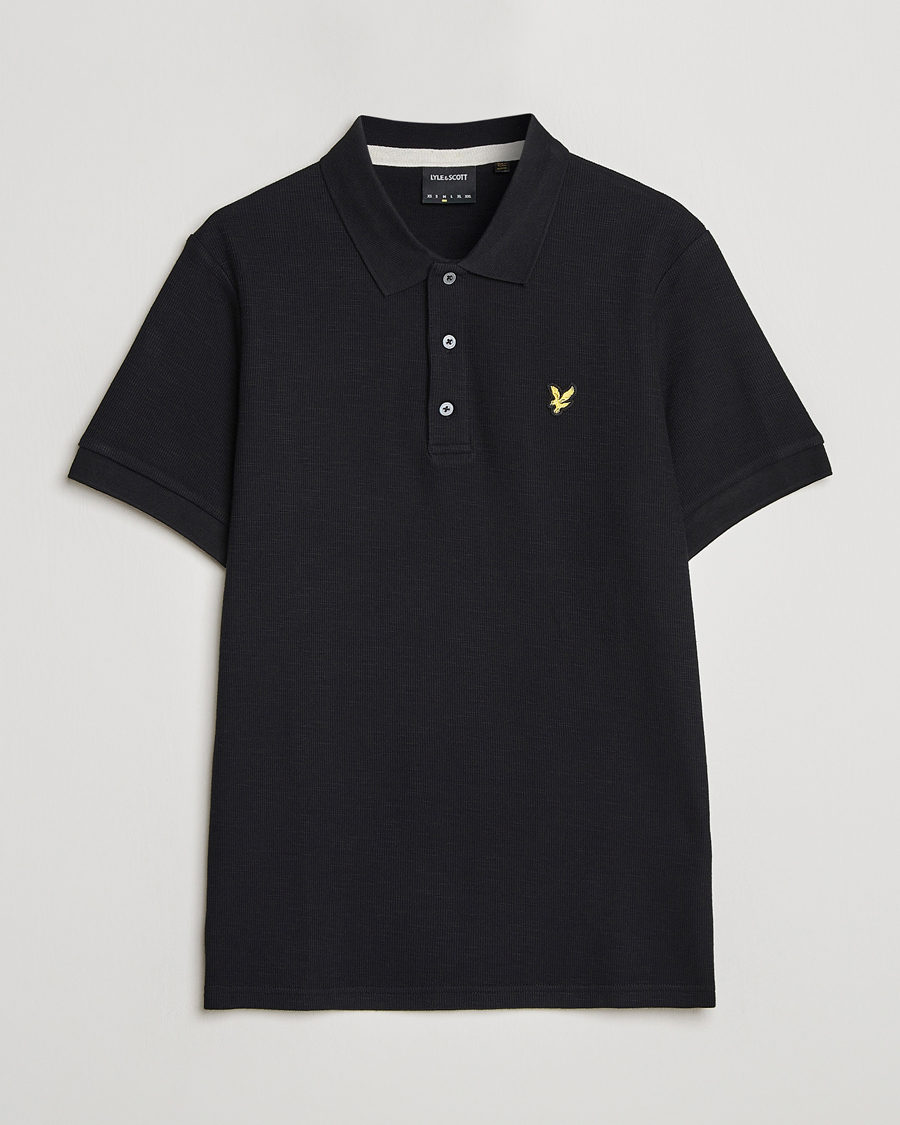 Uomini | Polo | Lyle & Scott | Cuffed Pique Polo Jet Black