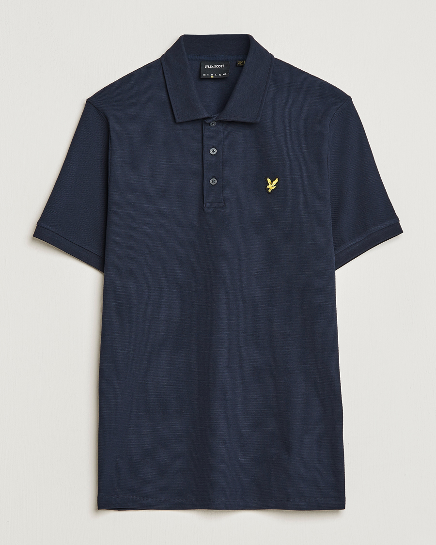 Uomini | Polo | Lyle & Scott | Milano Trim Pique Polo Dark Navy