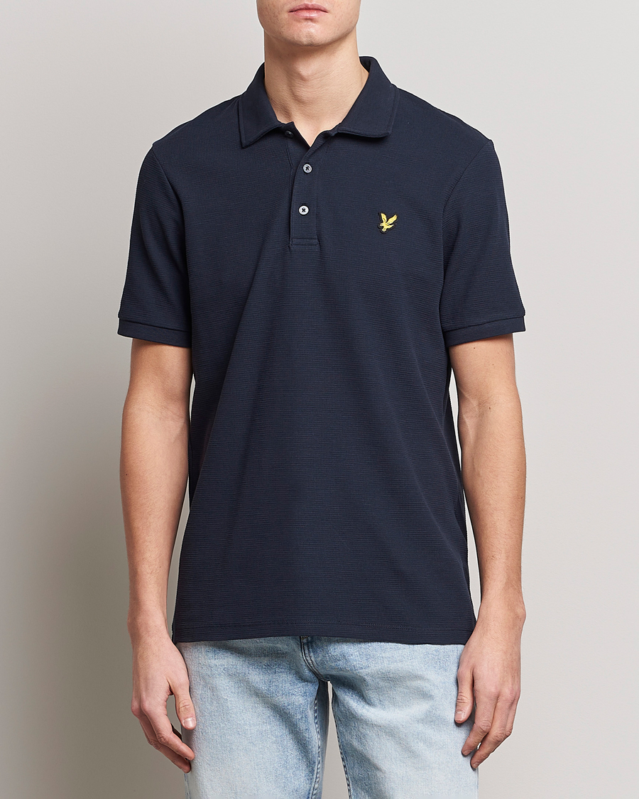 Uomini | Polo | Lyle & Scott | Milano Trim Pique Polo Dark Navy