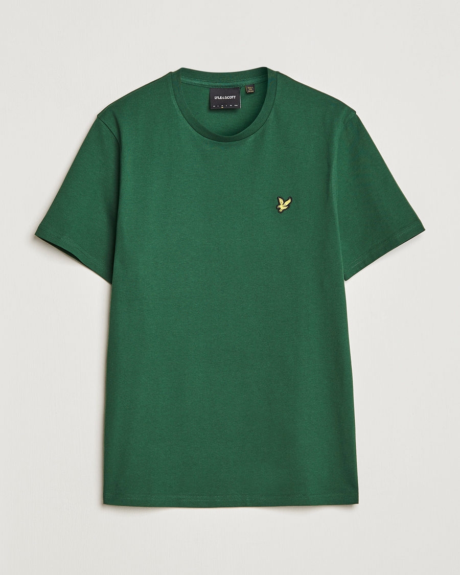 Uomini | T-shirt | Lyle & Scott | Crew Neck Organic Cotton Tee English Green