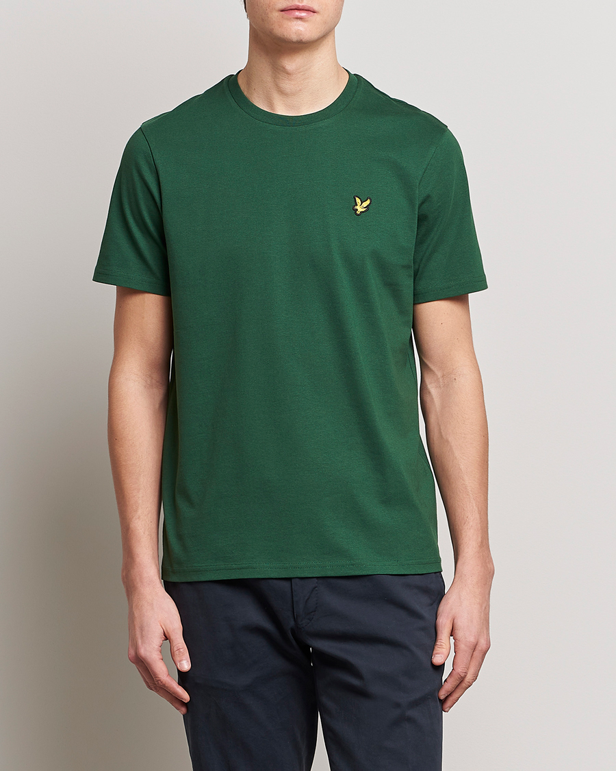 Uomini | T-shirt | Lyle & Scott | Crew Neck Organic Cotton Tee English Green