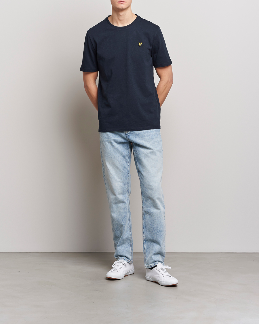 Uomini | T-shirt | Lyle & Scott | Slub T-Shirt Dark Navy