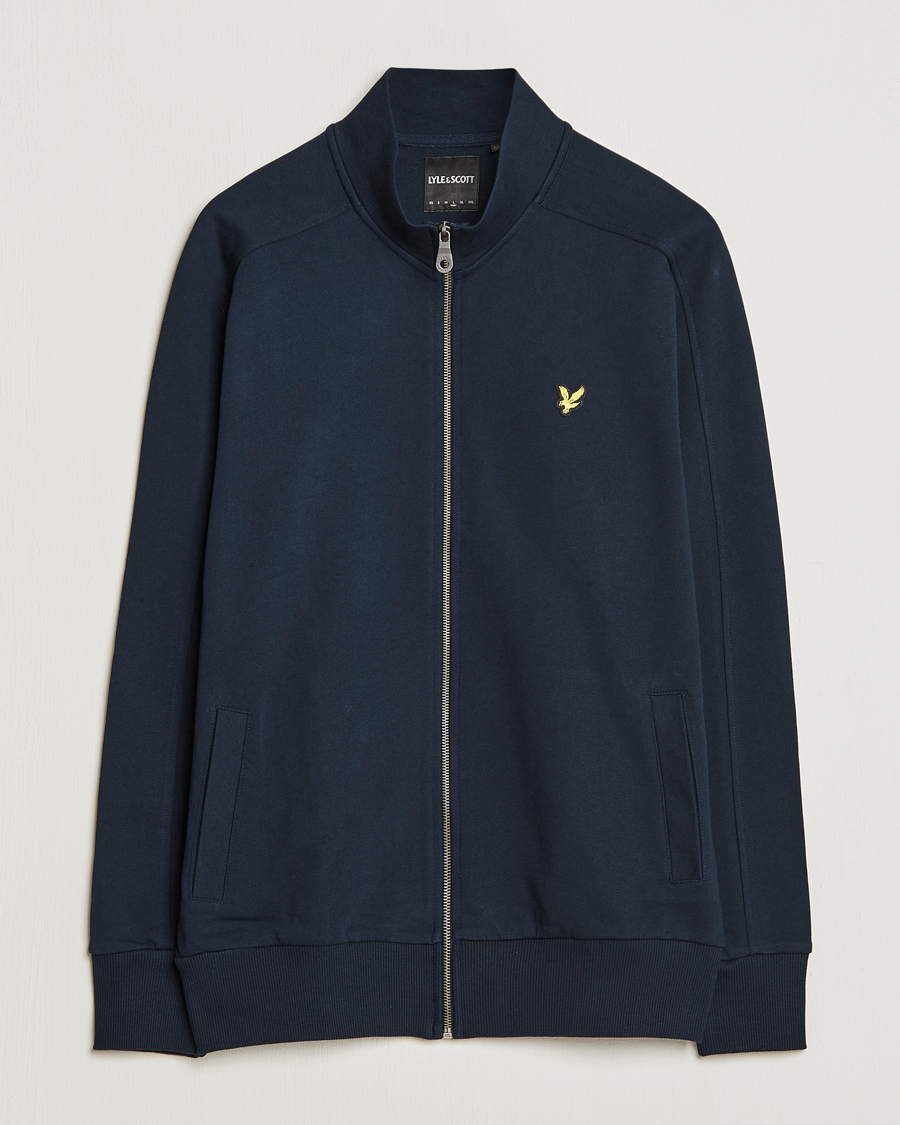 Uomini | Maglieria | Lyle & Scott | Track Full Zip Sweater Dark Navy