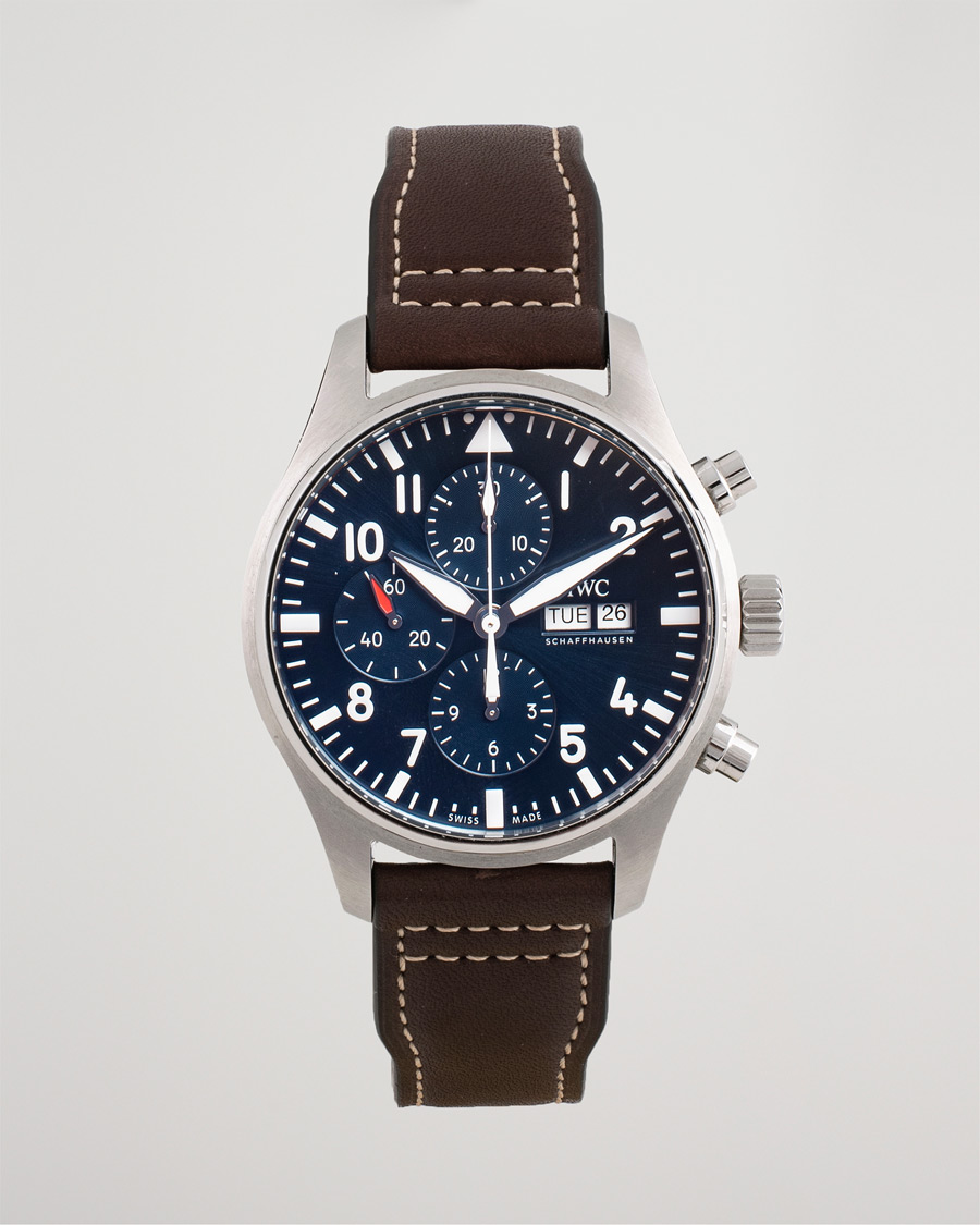 Uomini | Pre-Owned & Vintage Watches | IWC Pre-Owned | Le Petit Prince Chronograph IW377714 Steel Blue