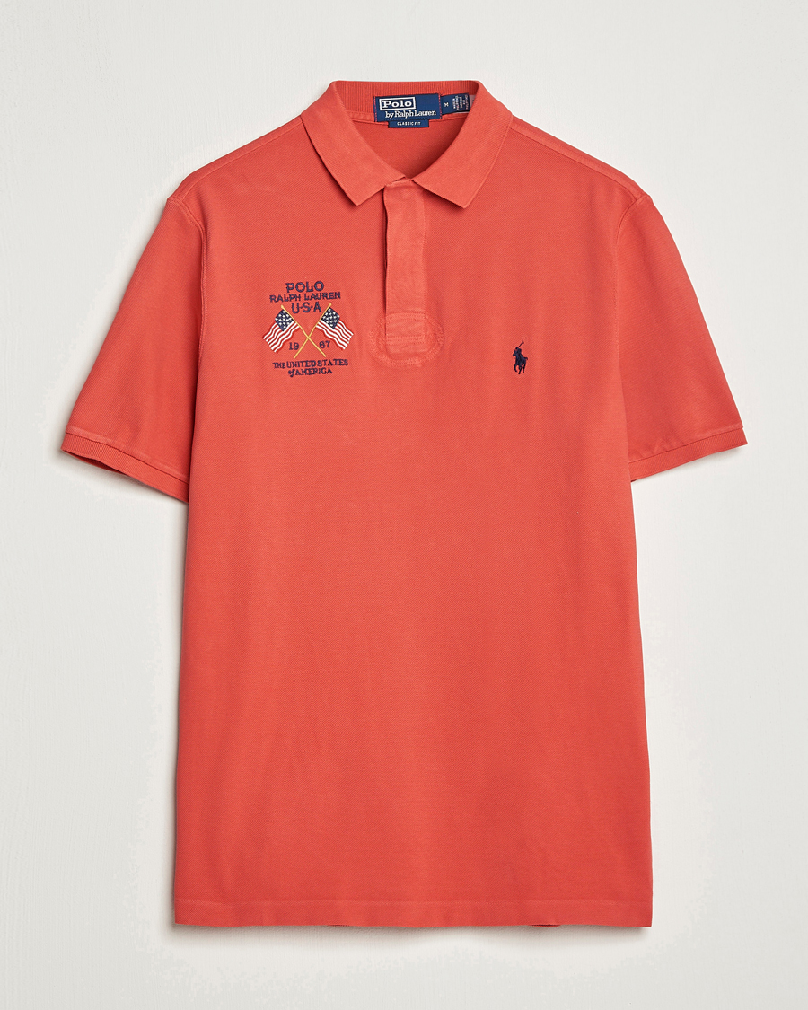 Uomini | Polo | Polo Ralph Lauren | Classic Fit Flag Polo Evening Post Red