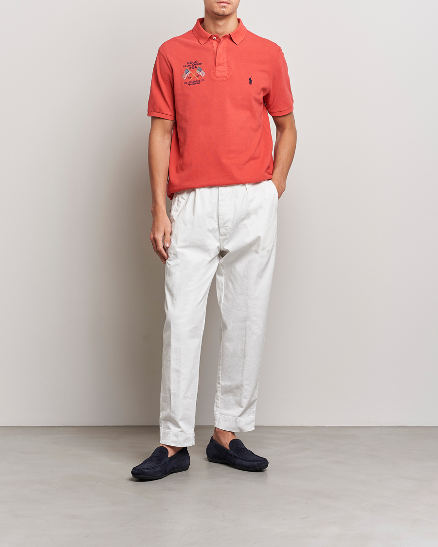 Uomini | Polo | Polo Ralph Lauren | Classic Fit Flag Polo Evening Post Red
