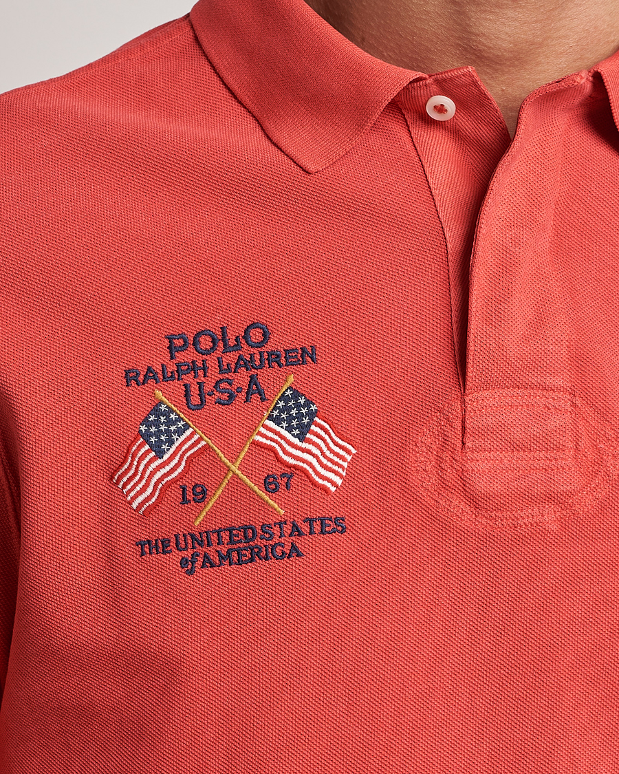 Uomini | Polo | Polo Ralph Lauren | Classic Fit Flag Polo Evening Post Red