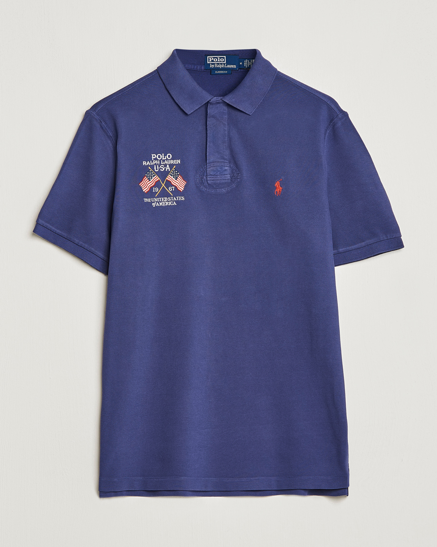 Uomini | Polo | Polo Ralph Lauren | Classic Fit Flag Polo Boathouse Navy