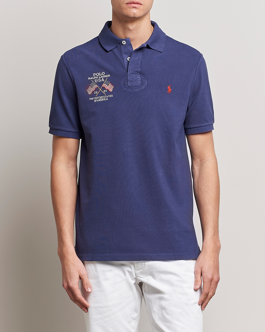 Uomini | Polo | Polo Ralph Lauren | Classic Fit Flag Polo Boathouse Navy