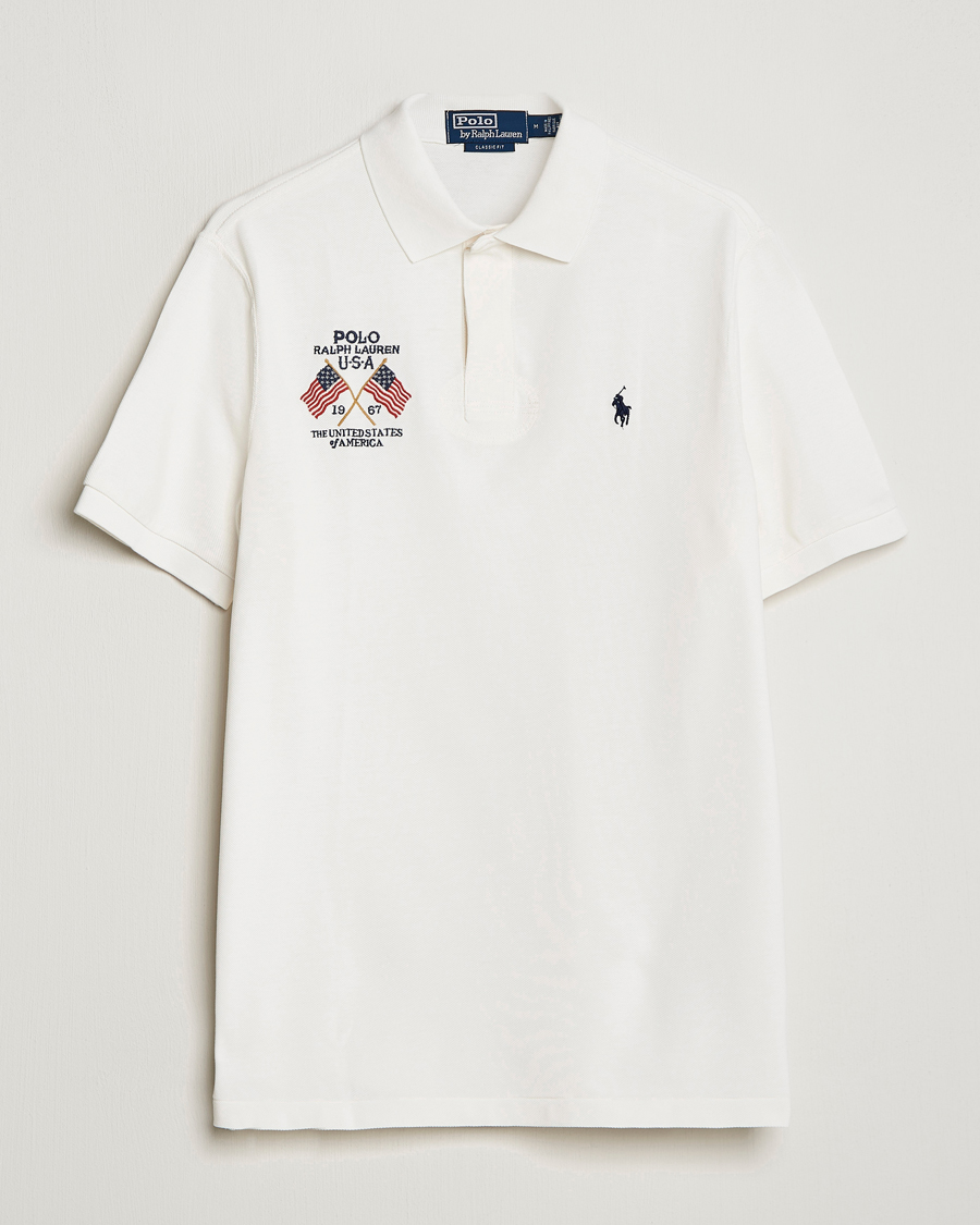 Uomini | Polo | Polo Ralph Lauren | Classic Fit Flag Polo Nevis White