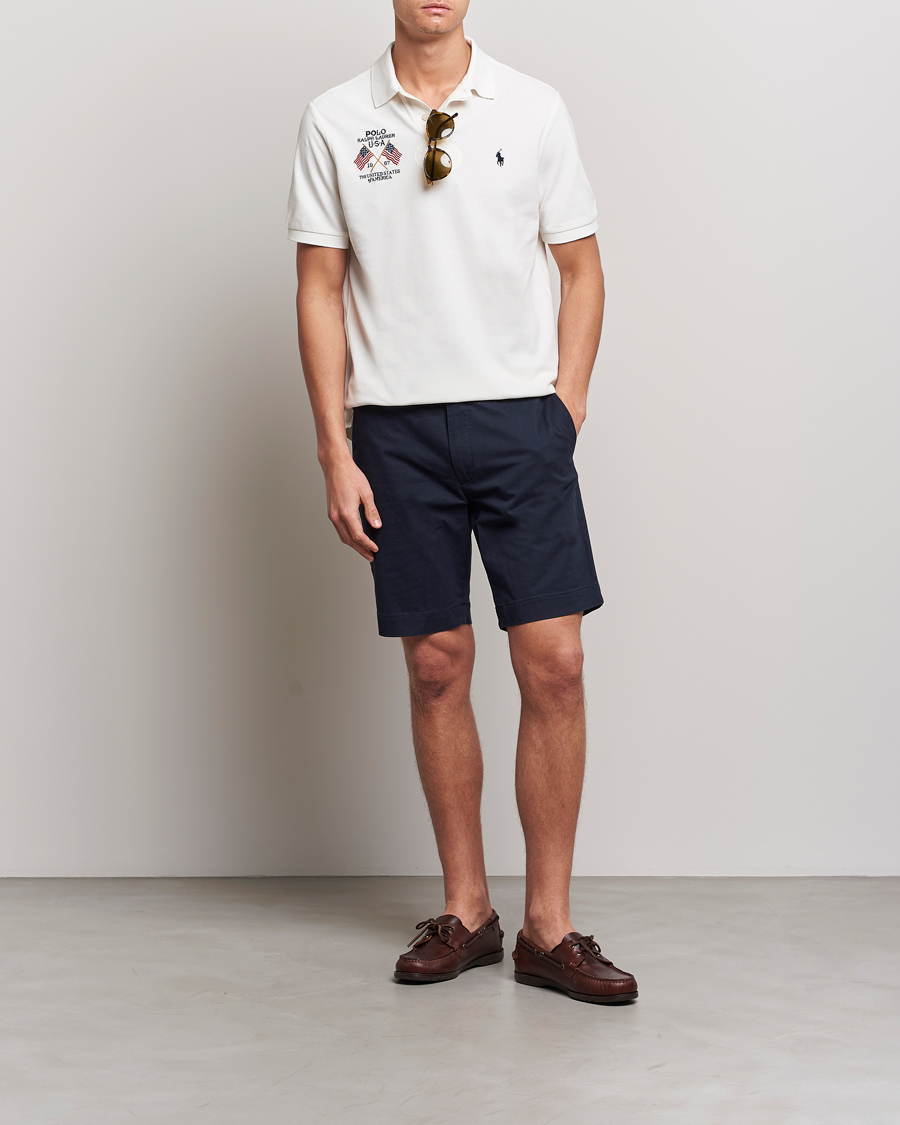 Uomini | Polo | Polo Ralph Lauren | Classic Fit Flag Polo Nevis White