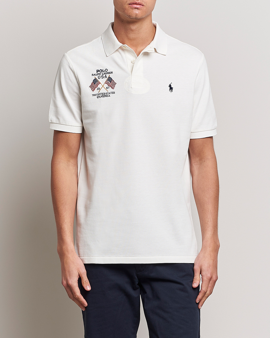 Uomini | Polo | Polo Ralph Lauren | Classic Fit Flag Polo Nevis White