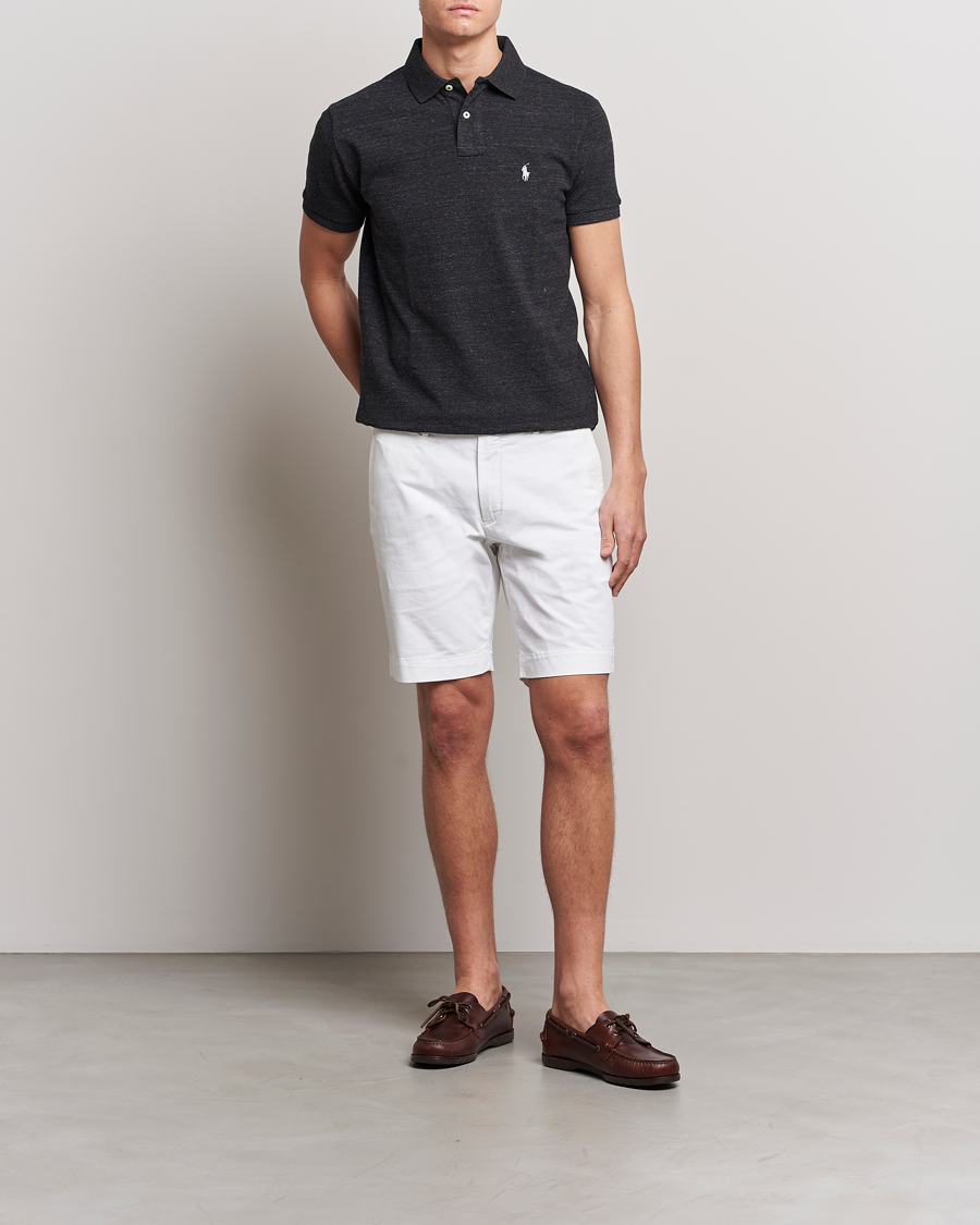 Uomini | Polo | Polo Ralph Lauren | Custom Slim Fit Polo Black Marl Heather
