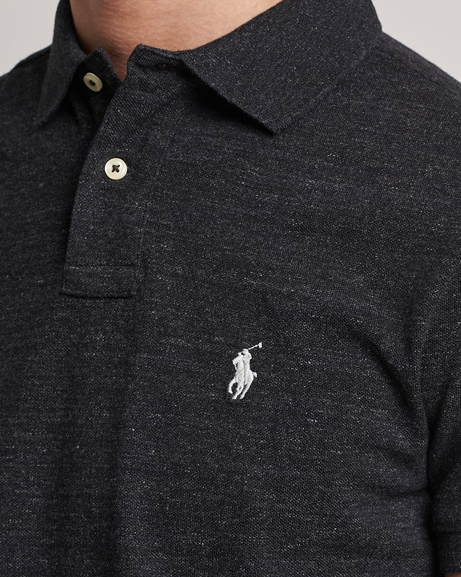 Uomini | Polo | Polo Ralph Lauren | Custom Slim Fit Polo Black Marl Heather