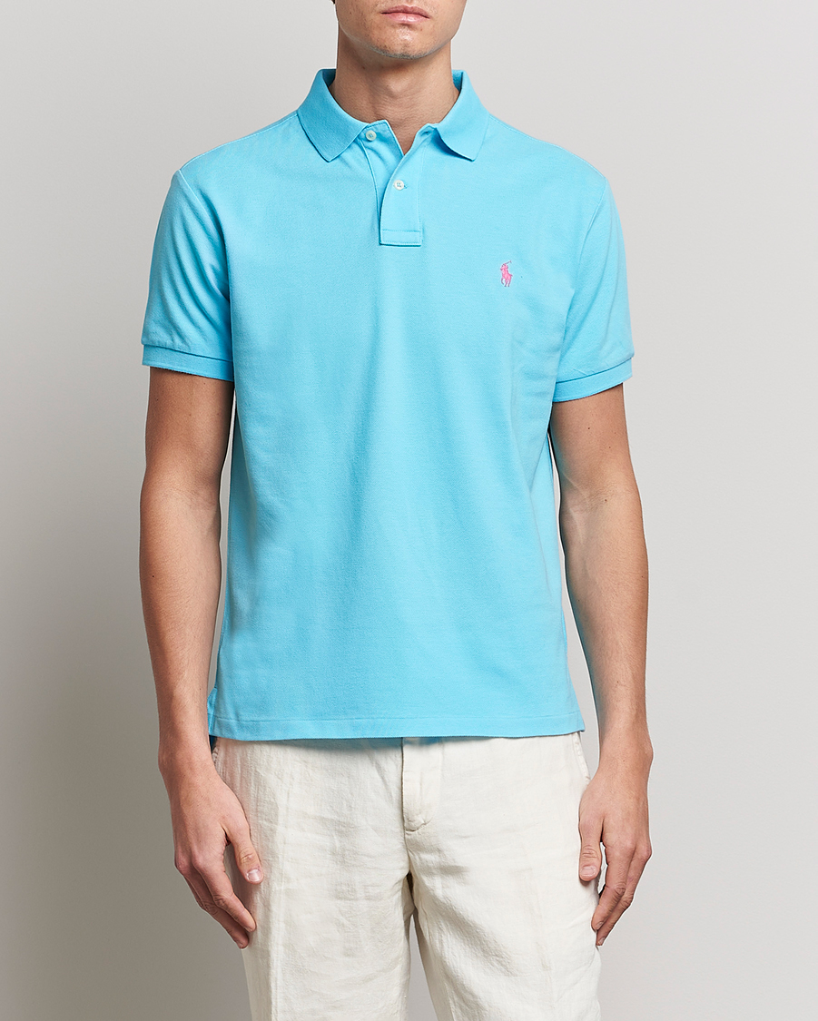 Uomini | Polo | Polo Ralph Lauren | Custom Slim Fit Polo Turquoise Nova