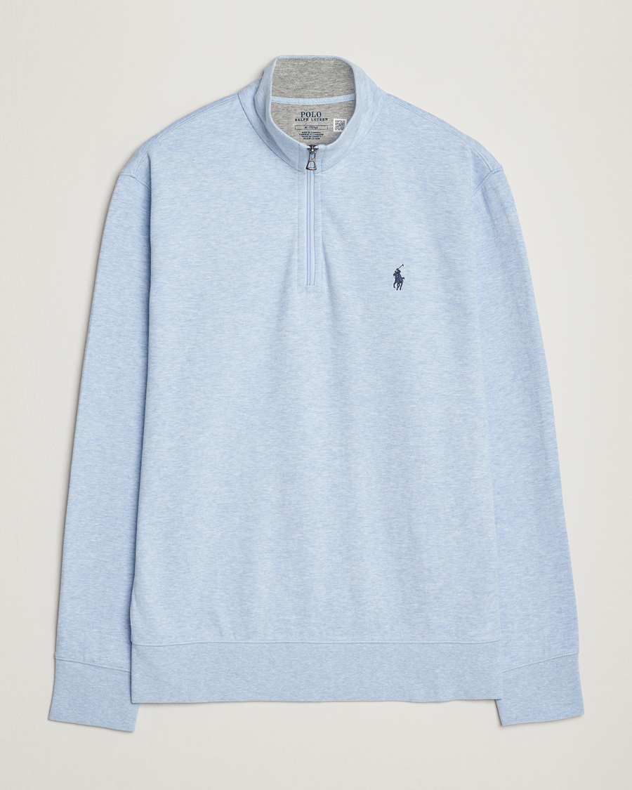 Uomini | Maglieria | Polo Ralph Lauren | Tech Double Knit Half Zip Office Blue Heather
