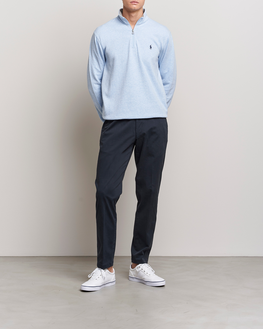 Uomini | Maglieria | Polo Ralph Lauren | Tech Double Knit Half Zip Office Blue Heather