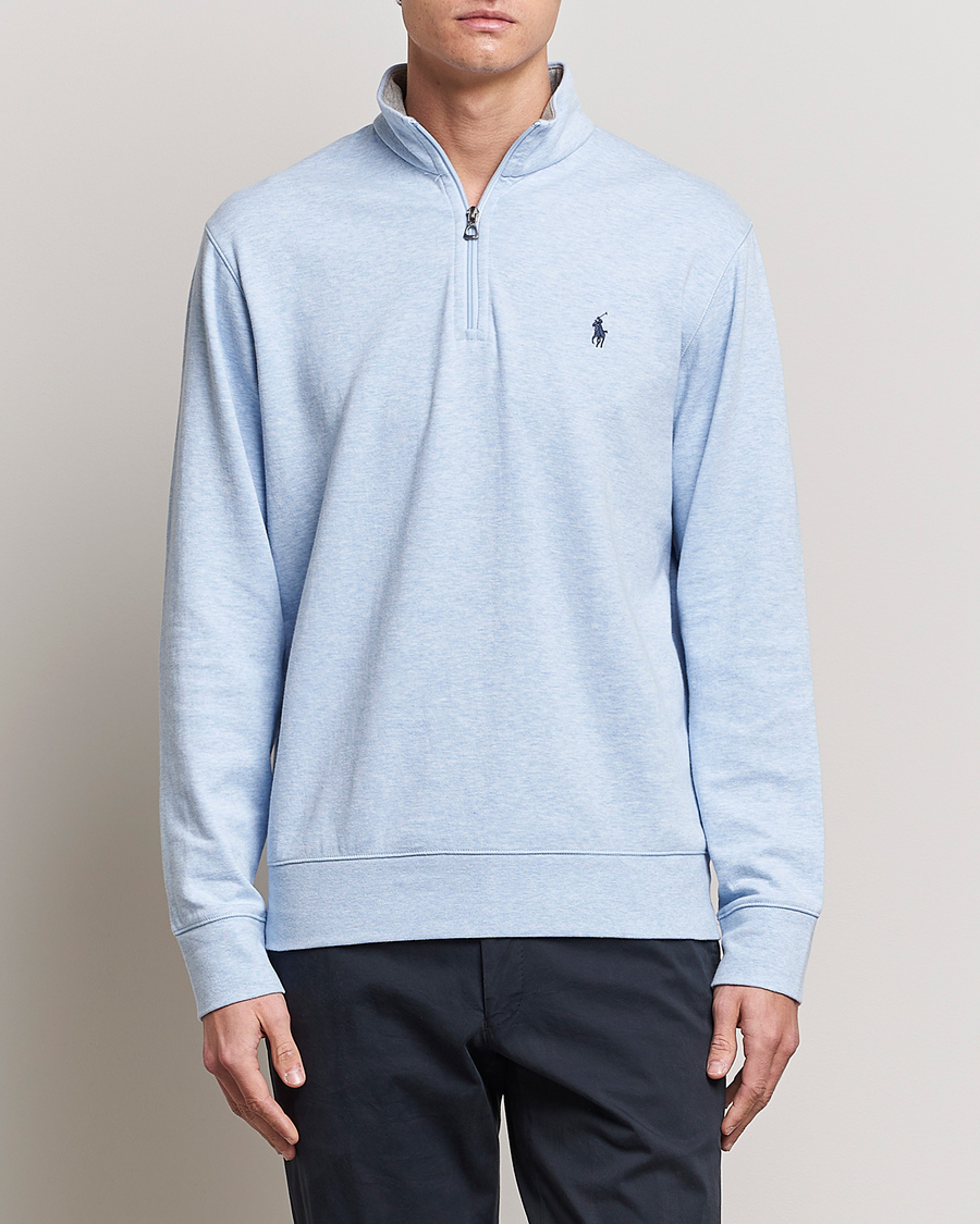 Uomini | Maglieria | Polo Ralph Lauren | Tech Double Knit Half Zip Office Blue Heather