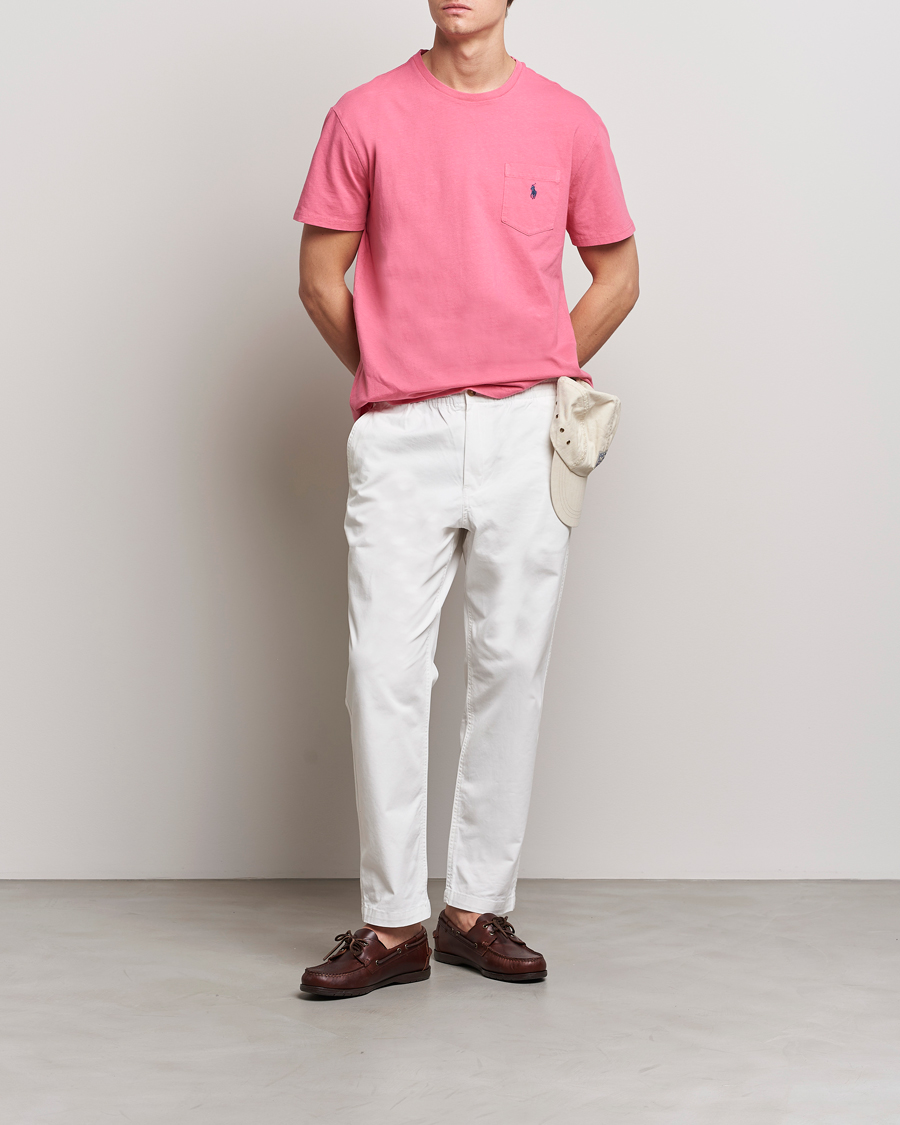 Uomini | T-shirt | Polo Ralph Lauren | Cotton/Linen Crew Neck T-Shirt Red Sky