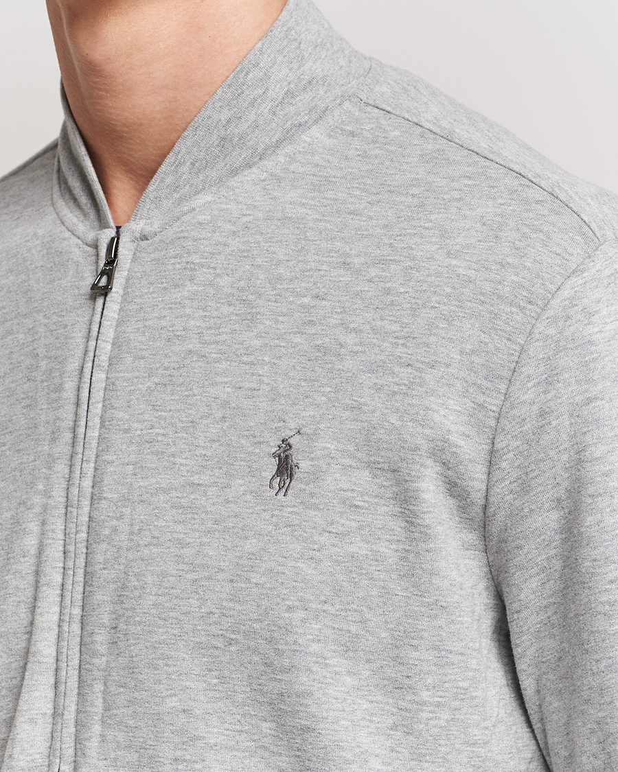 Uomini | Maglieria | Polo Ralph Lauren | Double Knit Full-Zip Sweater Andover Heather