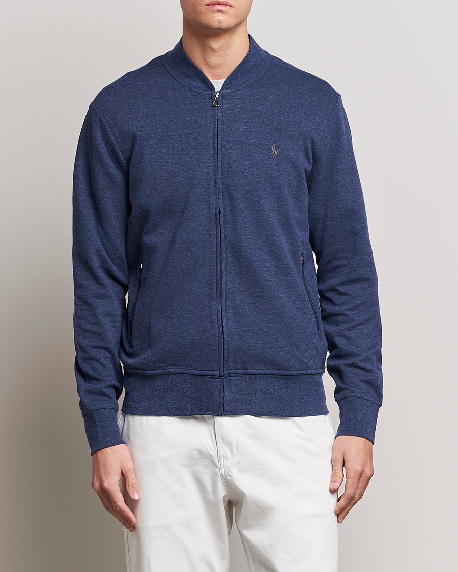 Uomini | Maglieria | Polo Ralph Lauren | Double Knit Full-Zip Sweater Spring Navy Heather