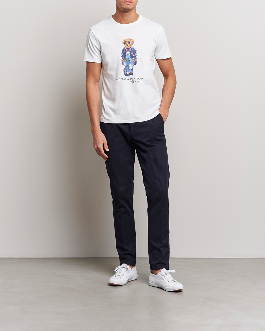 Uomini | T-shirt | Polo Ralph Lauren | Printed Regatta Bear Crew Neck T-Shirt White
