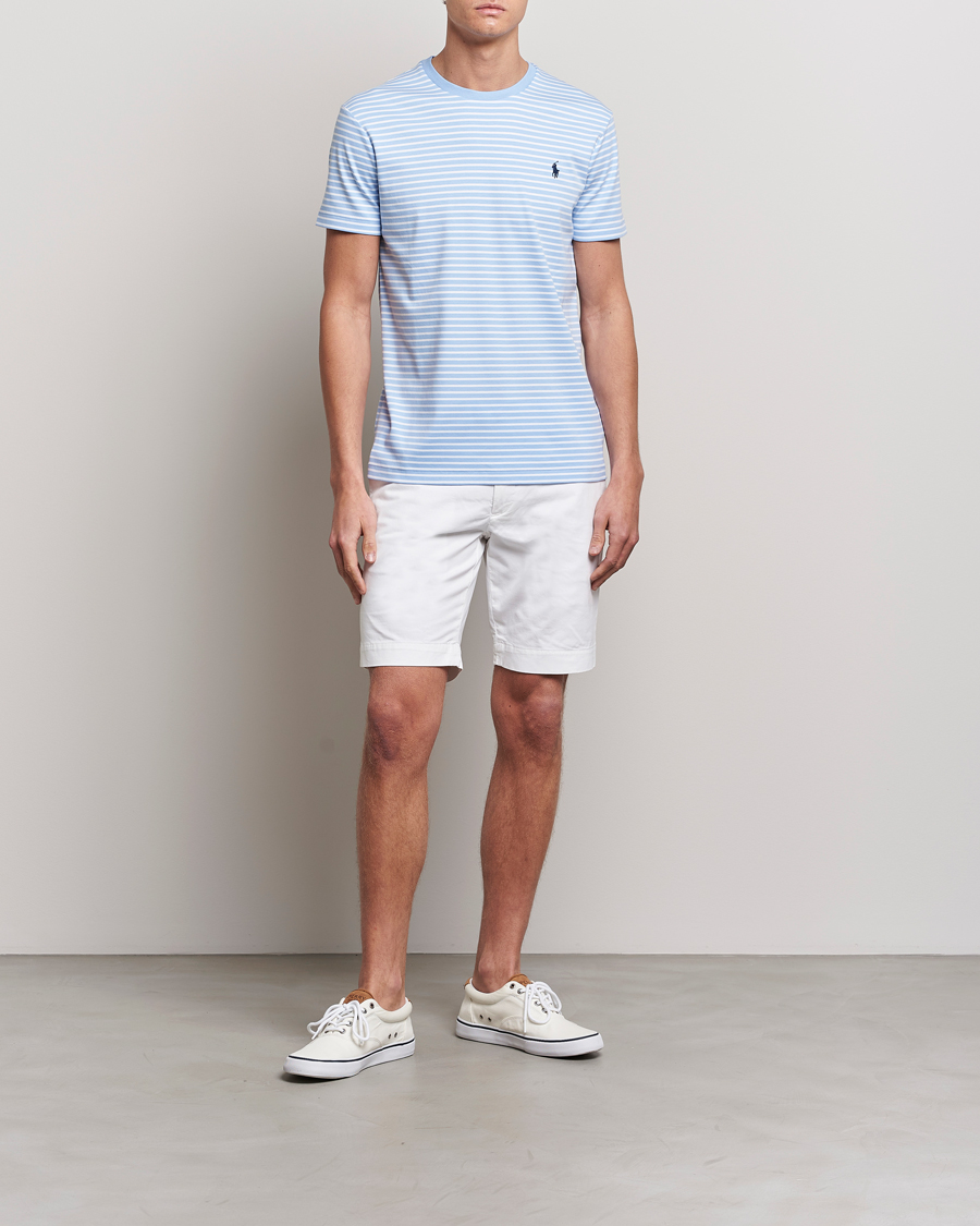 Uomini | T-shirt | Polo Ralph Lauren | Luxury Pima Cotton Striped T-shirt Blue/White