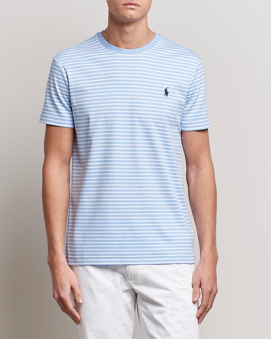 Uomini | T-shirt | Polo Ralph Lauren | Luxury Pima Cotton Striped T-shirt Blue/White