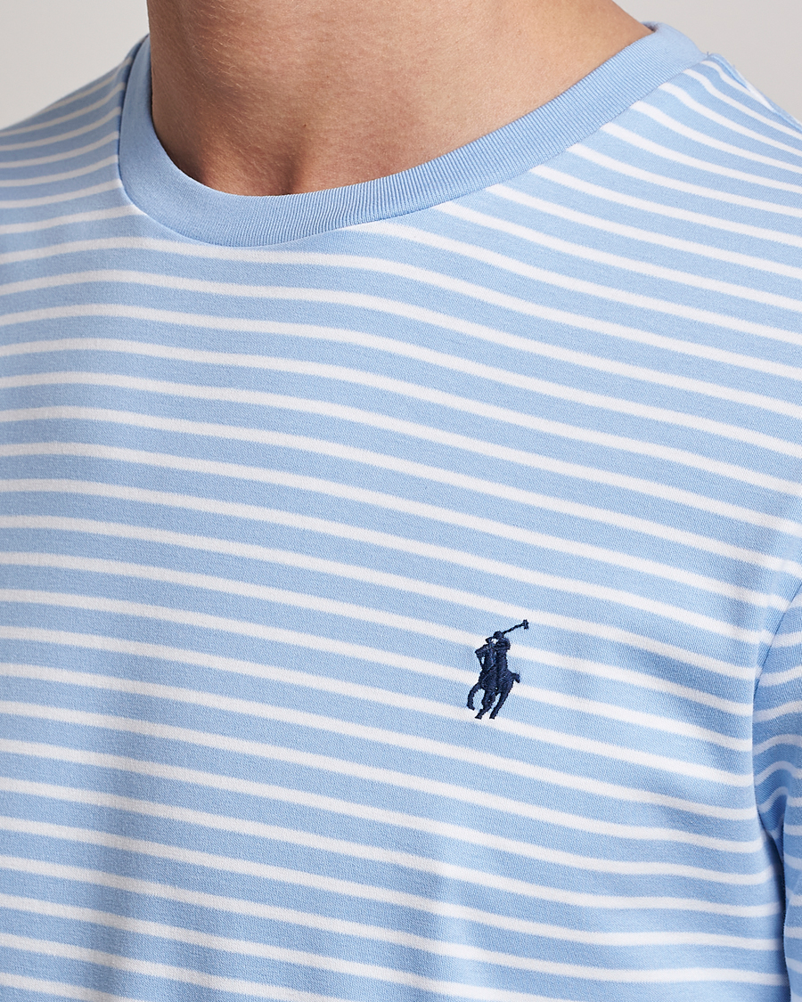 Uomini | T-shirt | Polo Ralph Lauren | Luxury Pima Cotton Striped T-shirt Blue/White