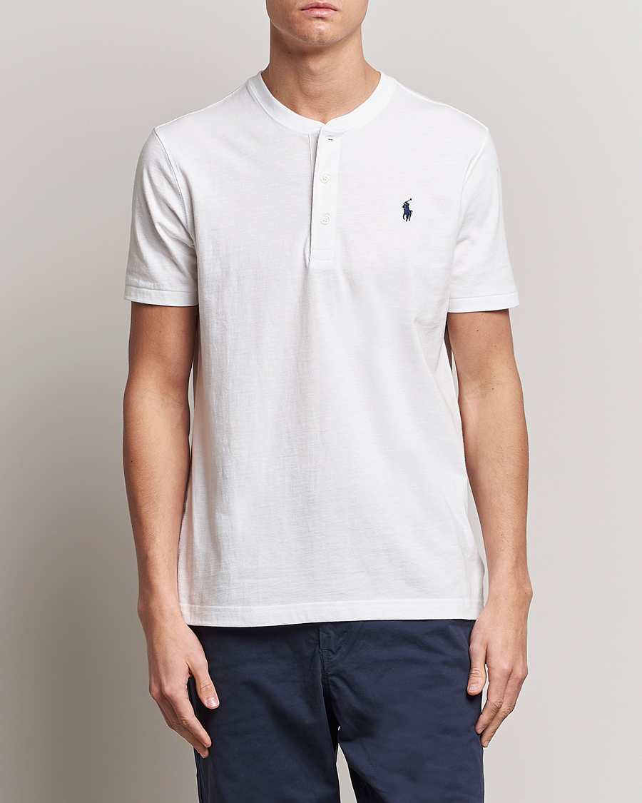 Uomini | T-shirt | Polo Ralph Lauren | Slub Jersey Henley T-Shirt White
