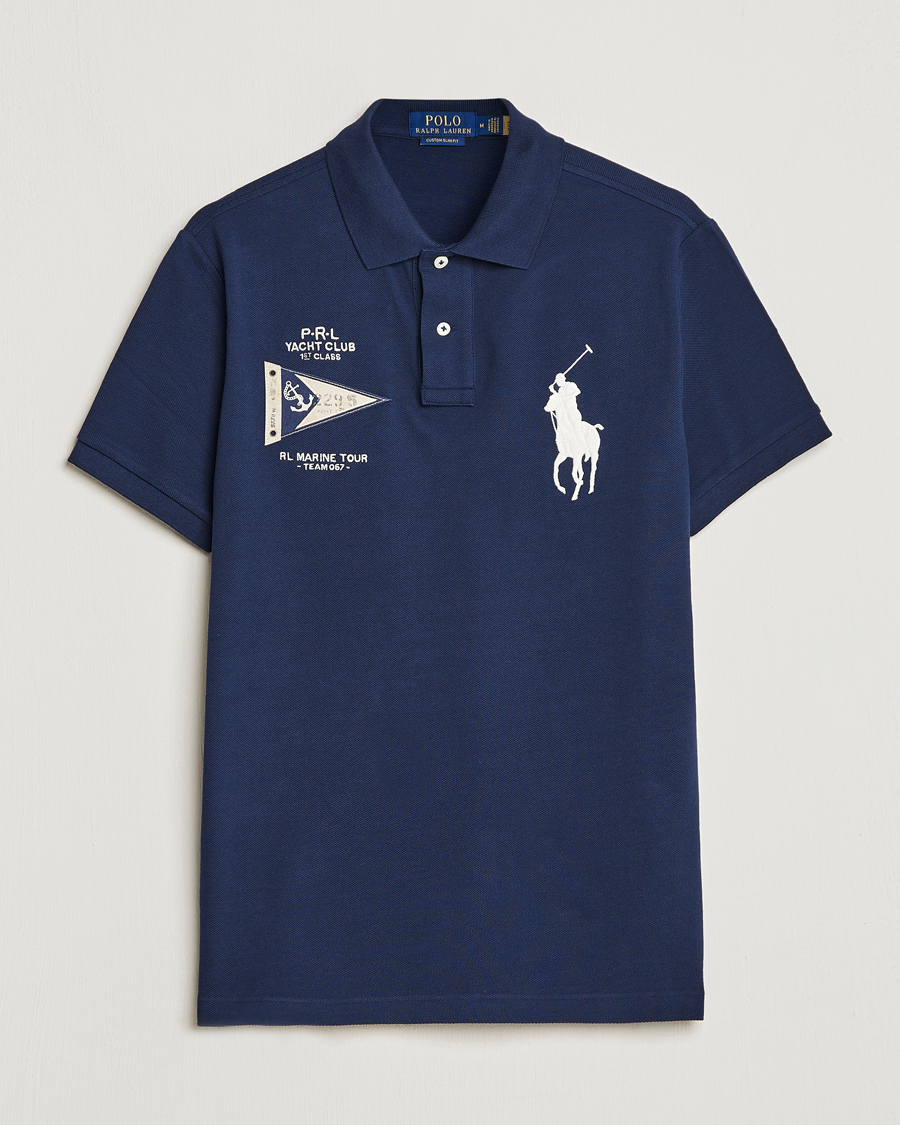 Uomini | Polo | Polo Ralph Lauren | Custom Slim Fit Regatta Polo Newport Navy