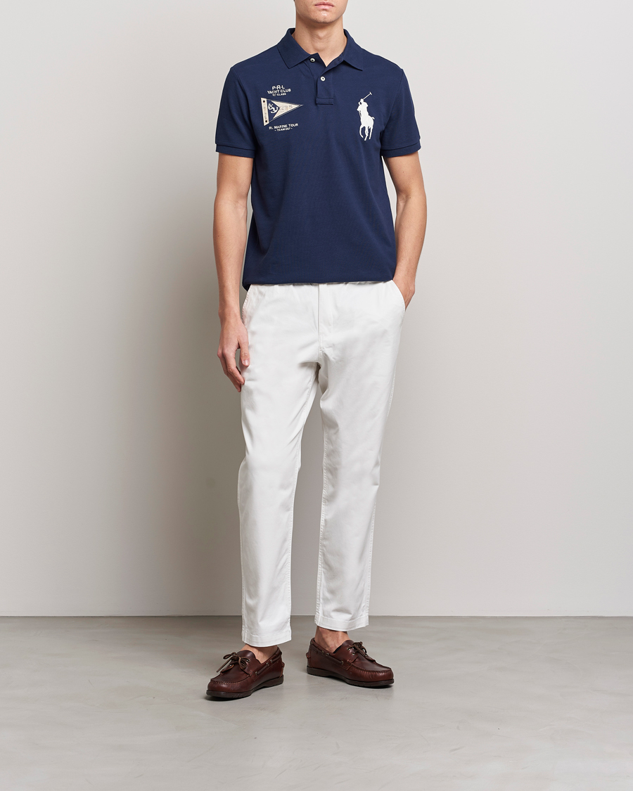 Uomini | Polo | Polo Ralph Lauren | Custom Slim Fit Regatta Polo Newport Navy
