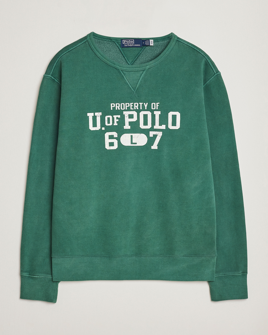 Uomini | Maglieria | Polo Ralph Lauren | Fleece Logo Sweatshirt Washed Forest