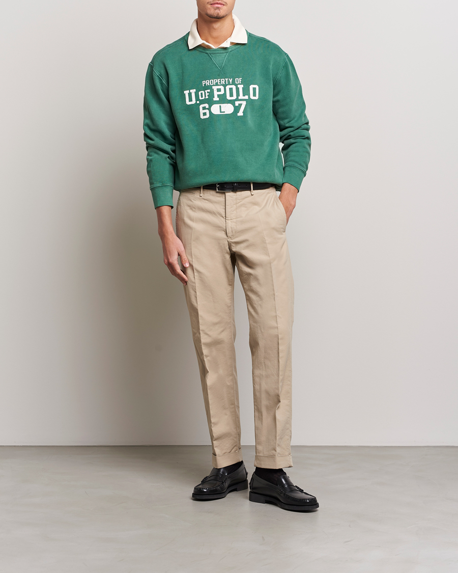 Uomini | Maglieria | Polo Ralph Lauren | Fleece Logo Sweatshirt Washed Forest