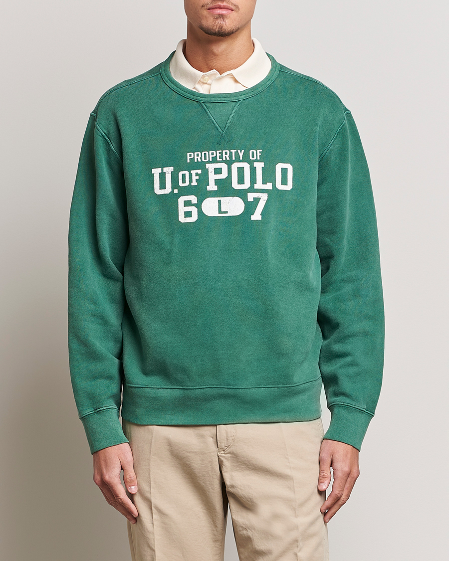 Uomini | Maglieria | Polo Ralph Lauren | Fleece Logo Sweatshirt Washed Forest
