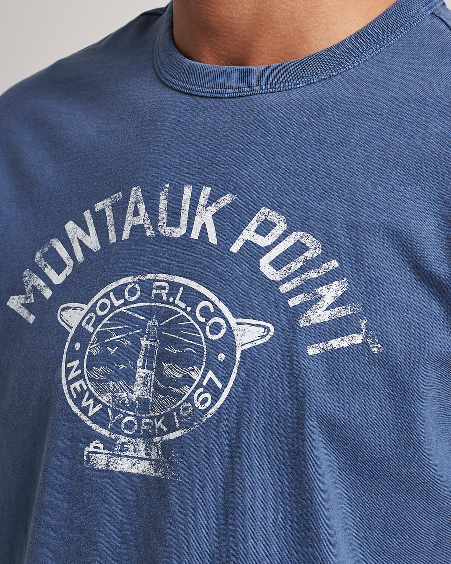 Uomini | T-shirt | Polo Ralph Lauren | Graphic Logo Jerset Crew Neck T-Shirt Earth Blue